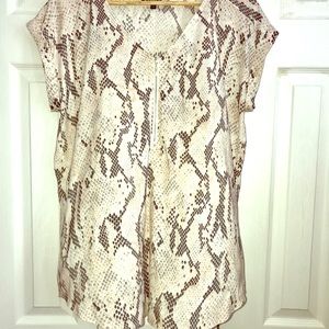 EXPRESS Reptile Print Blouse